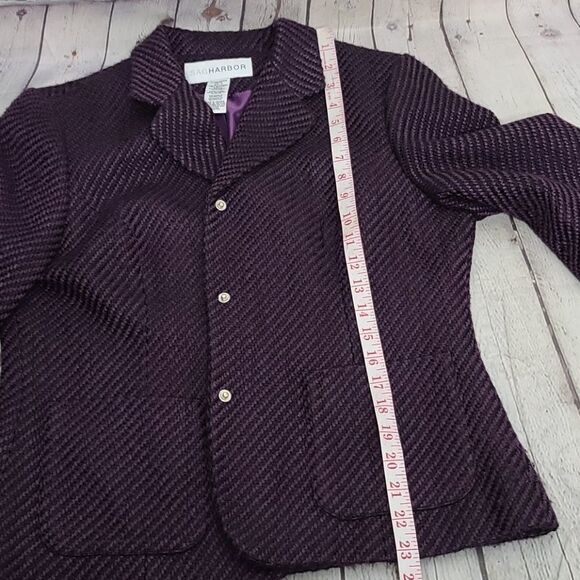 Vintage 90s Purple and Black Blazer Classic Career - Picture 14 of 15